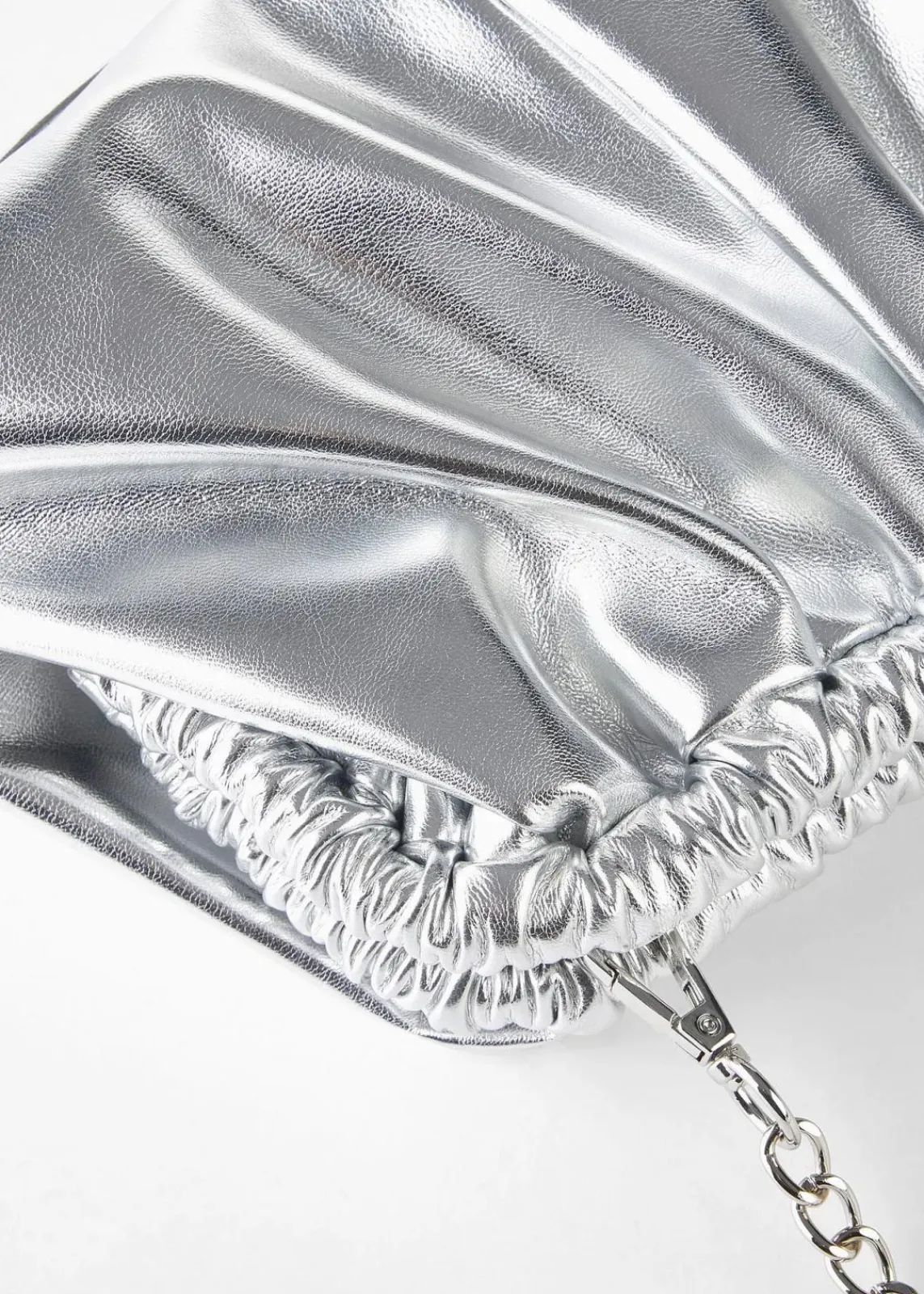 bonprix Taschen|Festliche Mode^Clutch mit abnehmbarem Taschengurt silber metallic