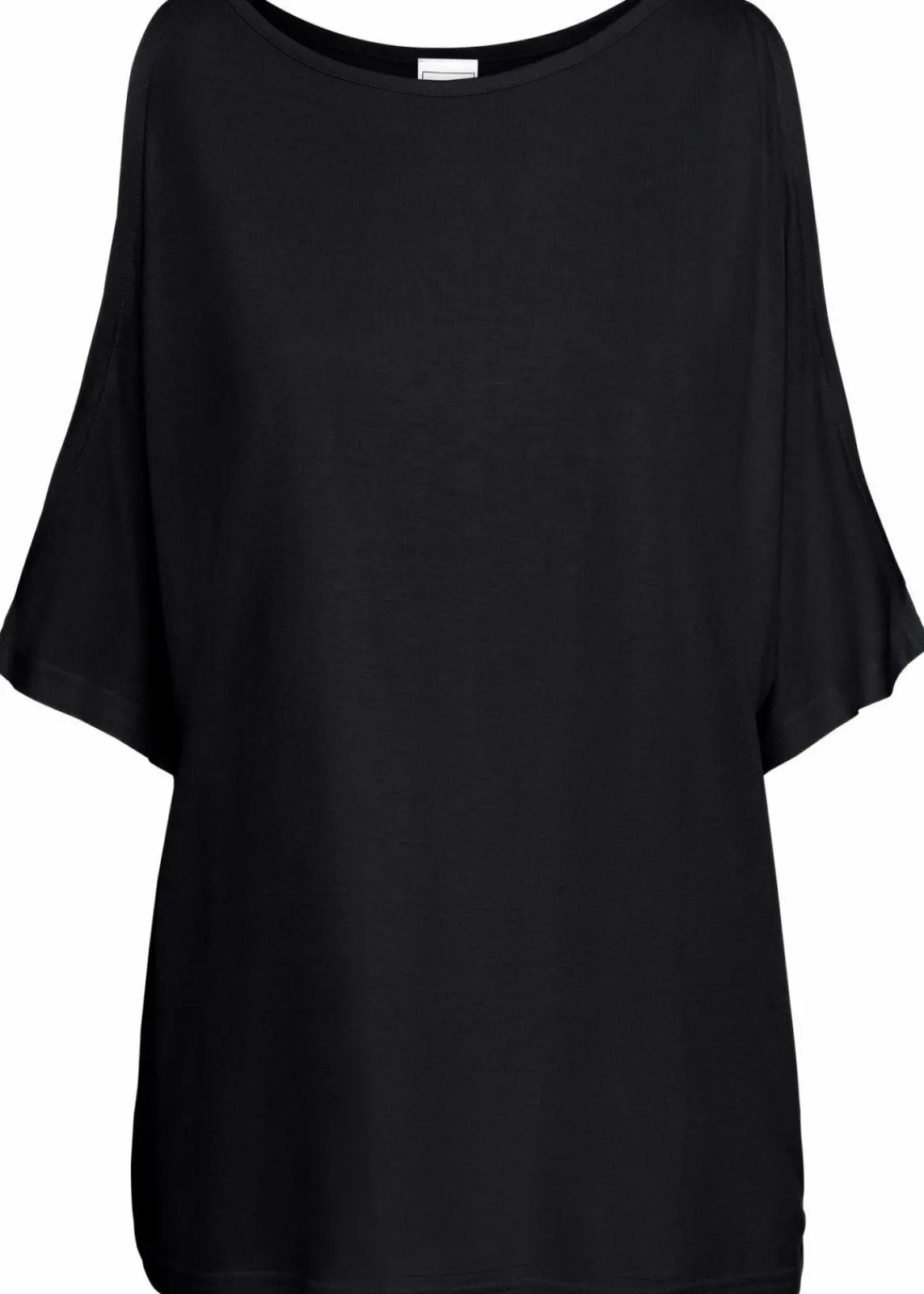bonprix Shirts & Tops|Nachhaltigere Materialien^Cold-Shoulder-Shirt aus Viskose schwarz
