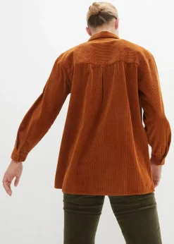 bonprix Blusen & Tuniken|Bekleidung·Jacken & Mäntel^Cordhemd aus reiner Baumwolle bronze