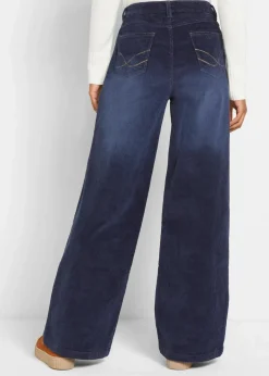 bonprix Bekleidung·Kleider|Hosen^Cordhose aus Baumwolle mit Stretch dunkelblau