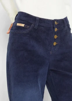 bonprix Bekleidung·Kleider|Hosen^Cordhose aus Baumwolle mit Stretch dunkelblau
