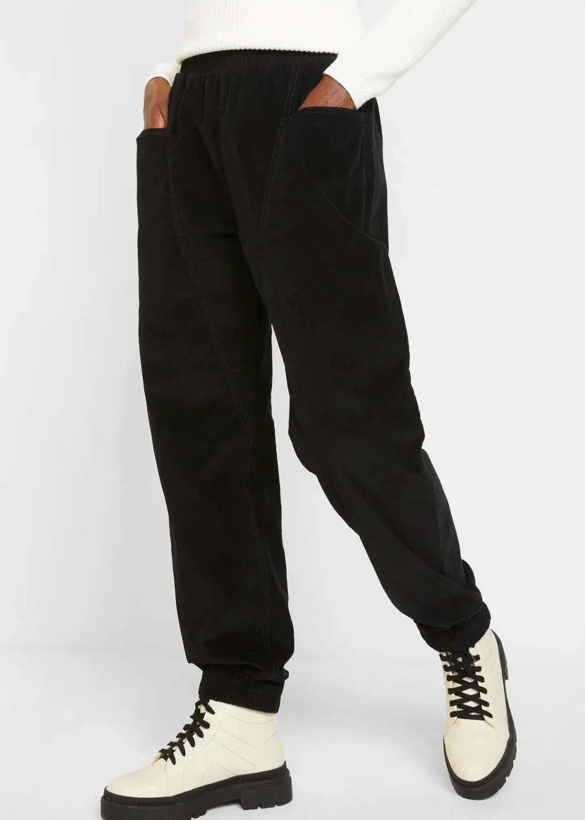 bonprix Bekleidung·Kleider|Hosen^Cord-Hose aus Baumwoll-Mix schwarz