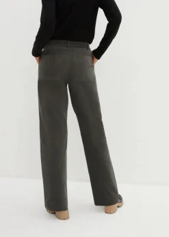 bonprix Bekleidung·Kleider|Nachhaltigere Materialien^Cordhose aus Bio-Baumwolle mit Stretch dunkelgrau