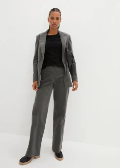 bonprix Bekleidung·Kleider|Nachhaltigere Materialien^Cordhose aus Bio-Baumwolle mit Stretch dunkelgrau