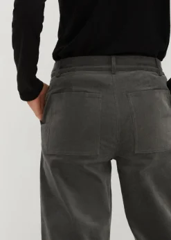 bonprix Bekleidung·Kleider|Nachhaltigere Materialien^Cordhose aus Bio-Baumwolle mit Stretch dunkelgrau