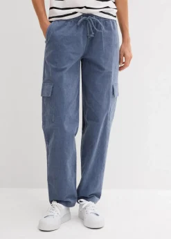 bonprix Bekleidung·Kleider|Hosen^Cordhose im Barrel-Shape rauchblau