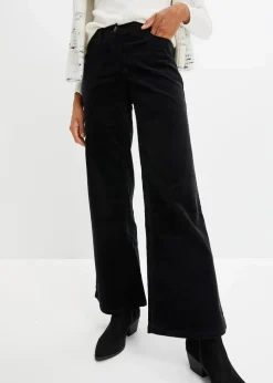 bonprix Hosen|Bekleidung·Kleider^Cordhose im Marlene-Stil schwarz