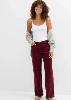 bonprix Hosen|Bekleidung·Kleider^Cordhose im Marlene-Stil dunkelbeere