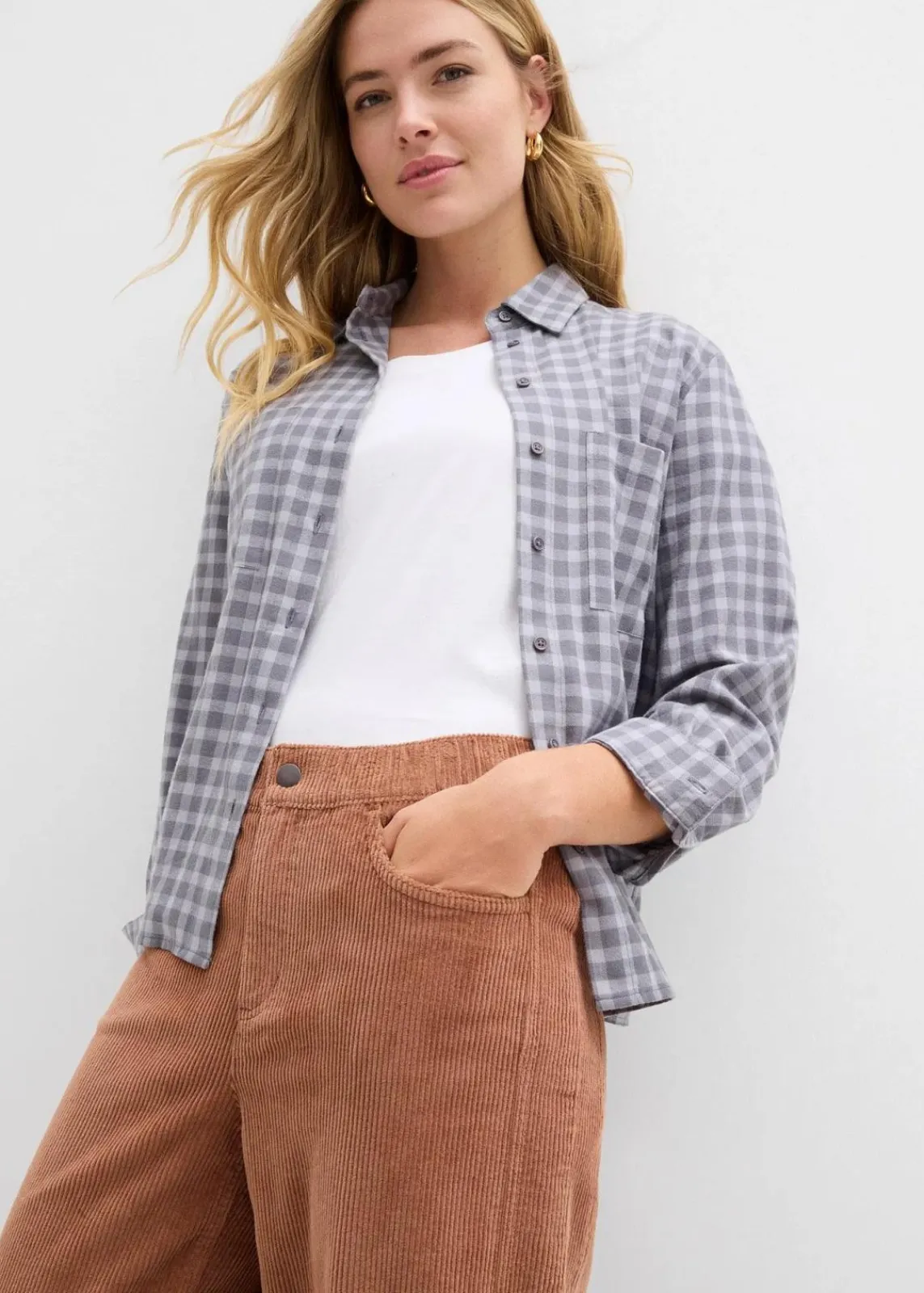 bonprix Hosen|Bekleidung·Kleider^Cordhose in Barellform schokosorbet