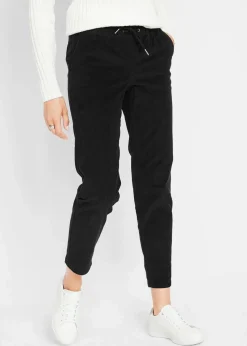 bonprix Hosen|Bekleidung·Kleider^Cordhose mit Bequembund schwarz