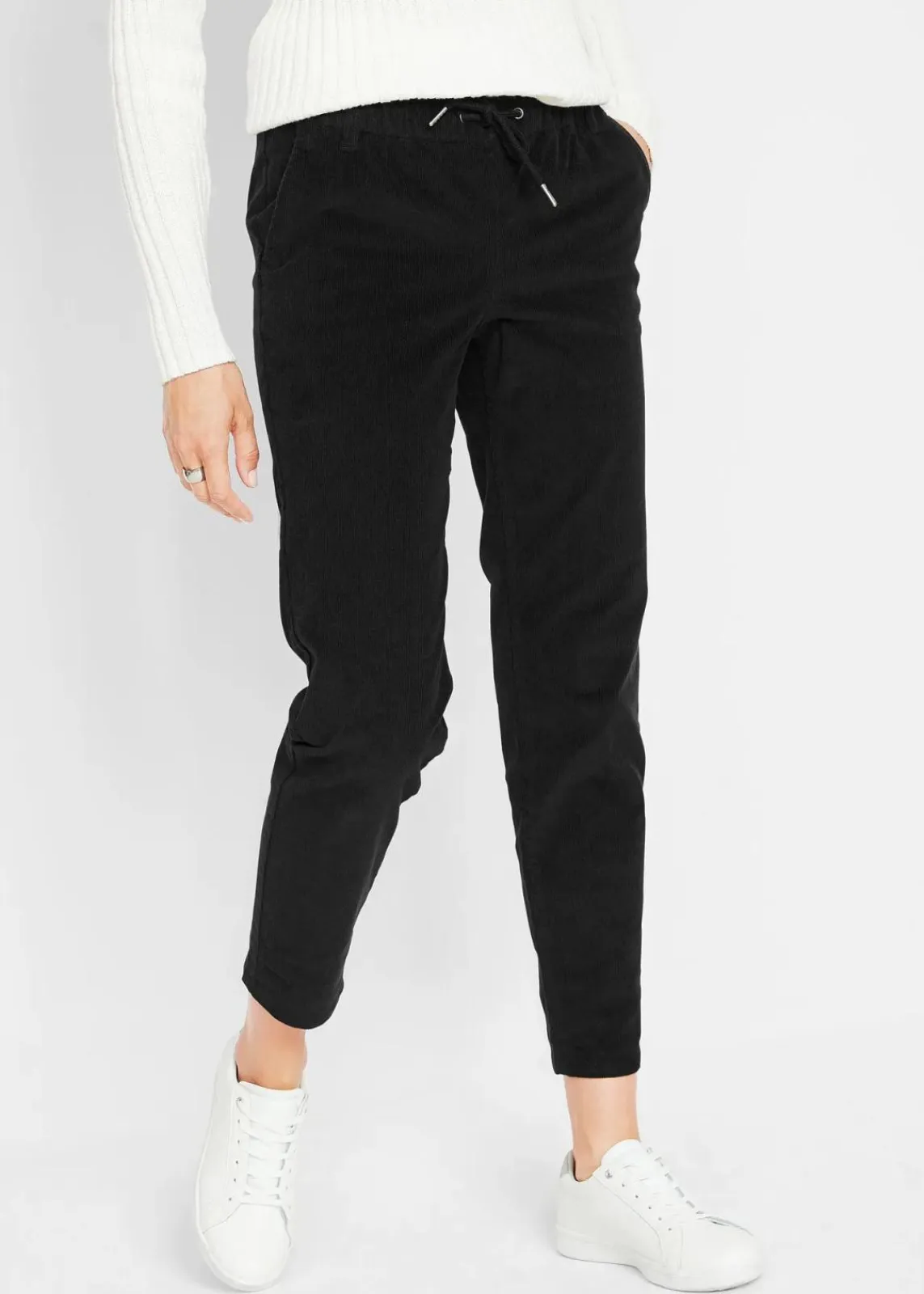 bonprix Hosen|Bekleidung·Kleider^Cordhose mit Bequembund schwarz
