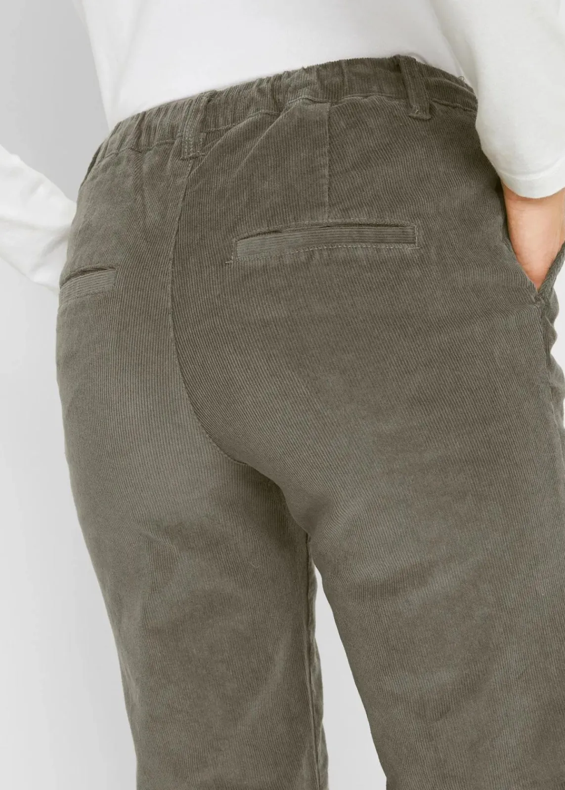 bonprix Bekleidung·Kleider|Hosen^Cordhose mit Bequembund dunkeloliv