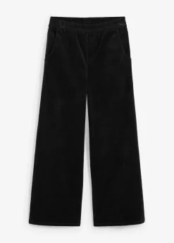 bonprix Hosen|Bekleidung·Kleider^Cordhose mit Bequembund, High Waist schwarz