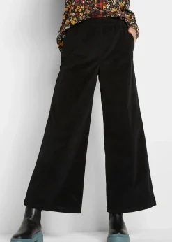 bonprix Hosen|Bekleidung·Kleider^Cordhose mit Bequembund, High Waist schwarz