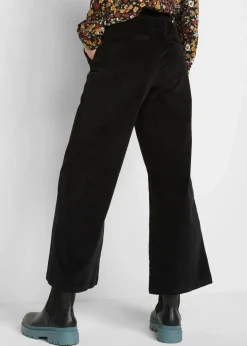 bonprix Hosen|Bekleidung·Kleider^Cordhose mit Bequembund, High Waist schwarz