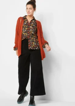 bonprix Hosen|Bekleidung·Kleider^Cordhose mit Bequembund, High Waist schwarz