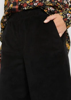 bonprix Hosen|Bekleidung·Kleider^Cordhose mit Bequembund, High Waist schwarz