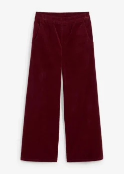 bonprix Hosen|Bekleidung·Kleider^Cordhose mit Bequembund, High Waist dunkelbeere