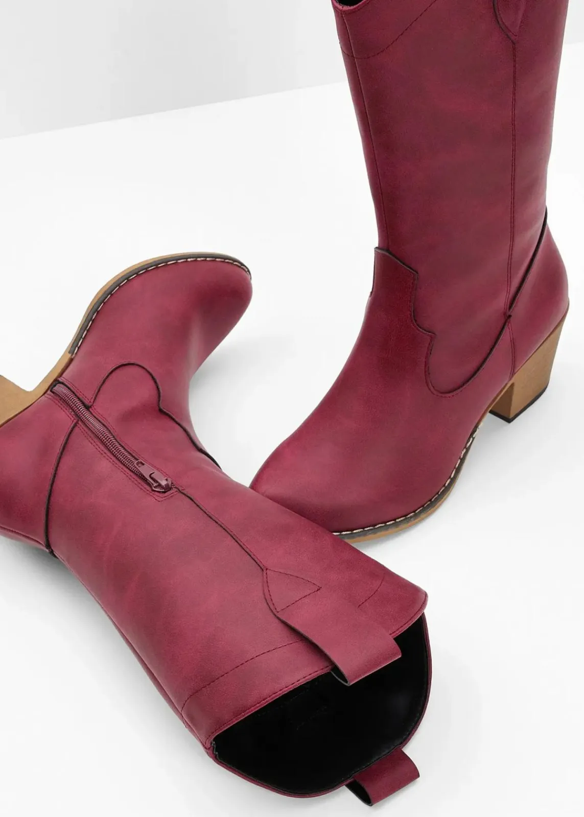 bonprix Stiefel^Cowboy Stiefel rubinrot