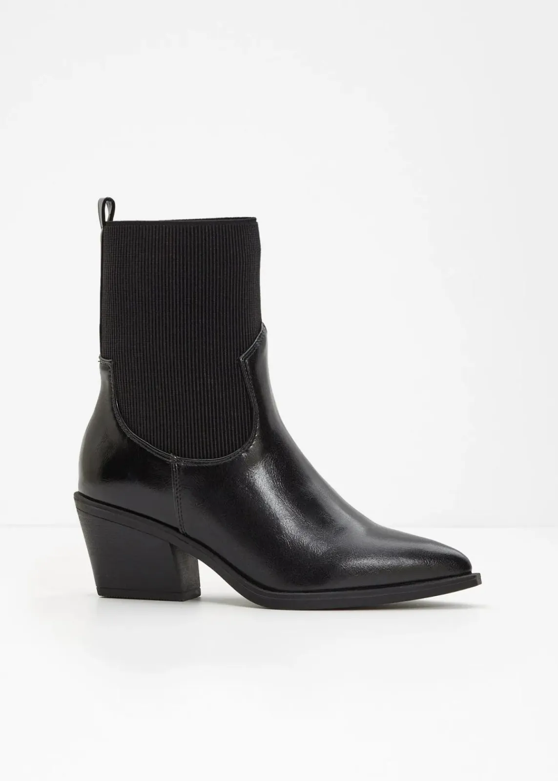 bonprix Stiefeletten|Schuhe & Accessoires In Spezialgrößen·Elastischer Schaft^Cowboy-Boots schwarz