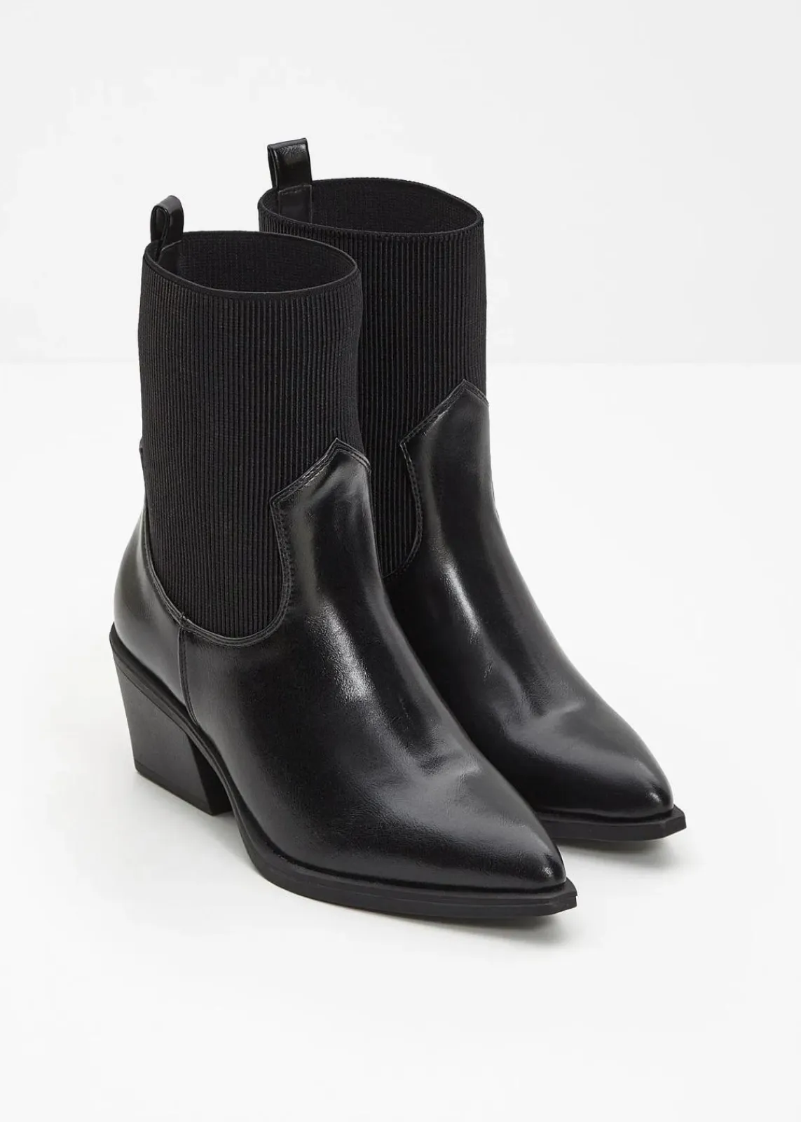 bonprix Stiefeletten|Schuhe & Accessoires In Spezialgrößen·Elastischer Schaft^Cowboy-Boots schwarz