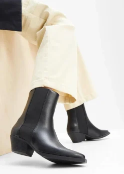 bonprix Stiefeletten|Schuhe & Accessoires In Spezialgrößen·Elastischer Schaft^Cowboy-Boots schwarz