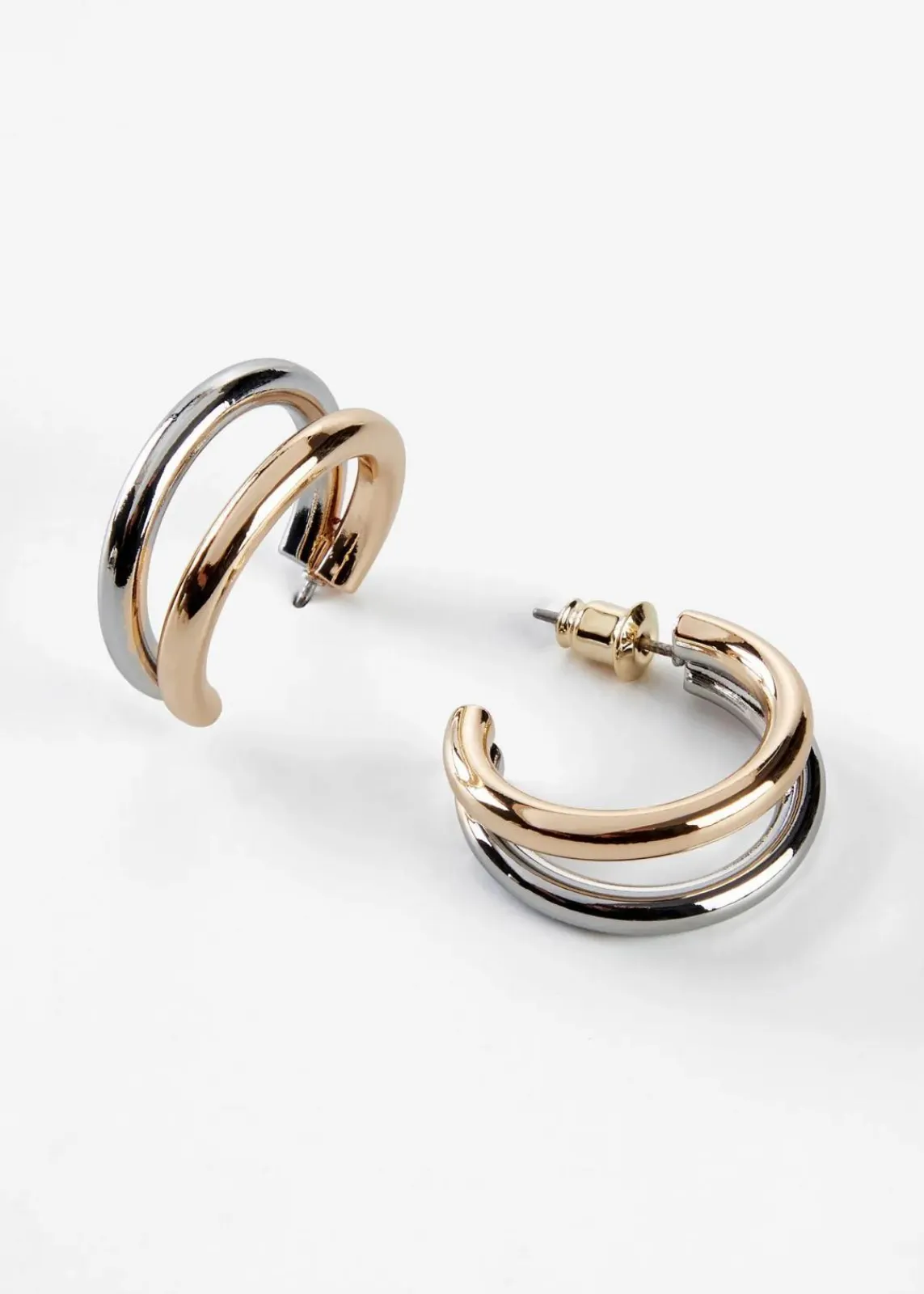 bonprix Schmuck|Schuhe & Accessoires In Spezialgrößen·Schmuck^Creolen aus Messing silberfarben rhodiniert/vergoldet