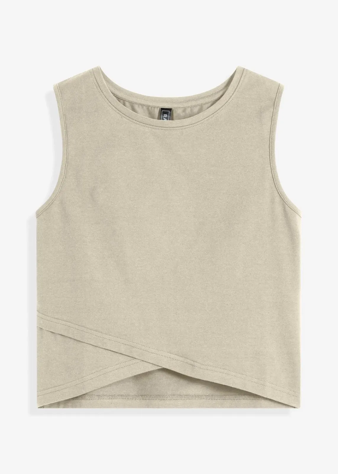 bonprix Shirts & Tops|Nachhaltigere Materialien^Cropped Top aus weichem Baumwoll-Mix hellsand