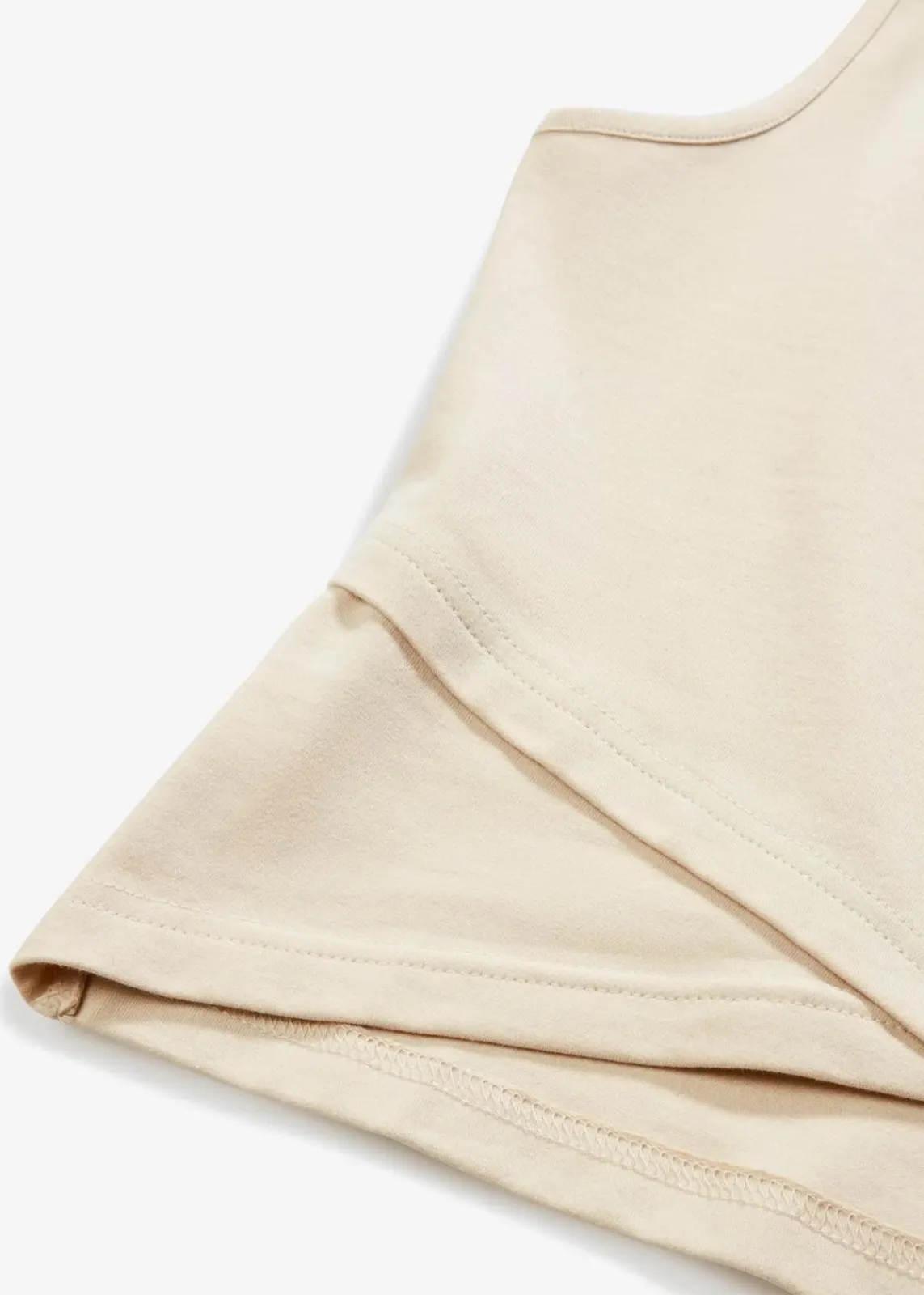 bonprix Shirts & Tops|Nachhaltigere Materialien^Cropped Top aus weichem Baumwoll-Mix hellsand