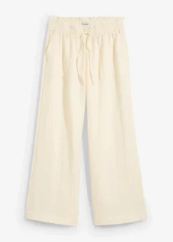 bonprix Bekleidung·Kleider|Hosen^Culotte aus fließendem Lyocell-Mix cremeweiß
