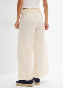 bonprix Bekleidung·Kleider|Hosen^Culotte aus fließendem Lyocell-Mix cremeweiß
