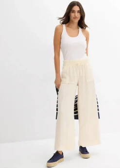 bonprix Bekleidung·Kleider|Hosen^Culotte aus fließendem Lyocell-Mix cremeweiß