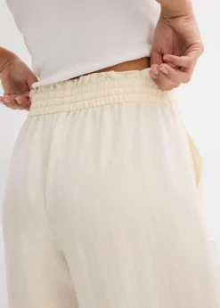 bonprix Bekleidung·Kleider|Hosen^Culotte aus fließendem Lyocell-Mix cremeweiß