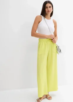 bonprix Hosen|Bekleidung·Kleider^Culotte aus fließendem Lyocell-Mix zitrusgelb
