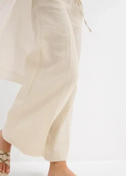 bonprix Hosen|Bekleidung·Kleider^Culotte aus fließendem Viskose-Mix natur