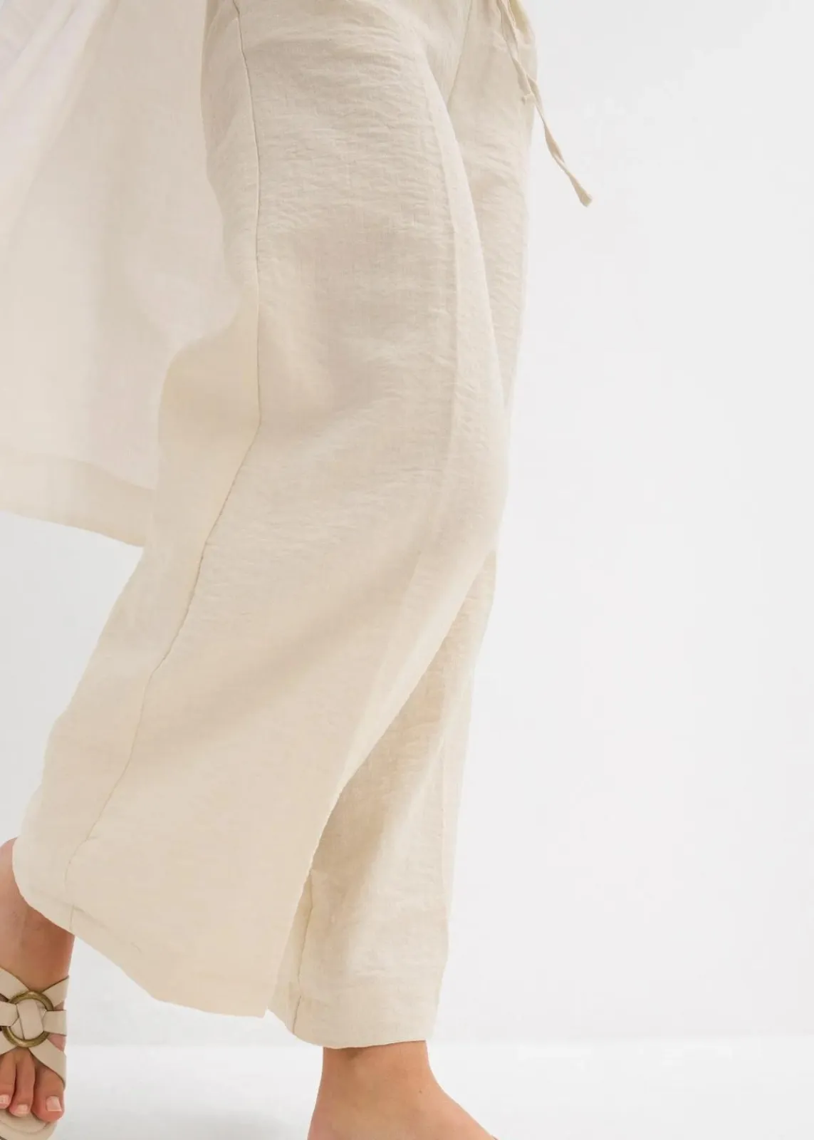 bonprix Hosen|Bekleidung·Kleider^Culotte aus fließendem Viskose-Mix natur