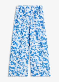 bonprix Bekleidung·Kleider|Hosen^Culotte aus fließendem Viskose-Mix weiß bedruckt