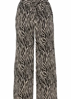 bonprix Bekleidung·Kleider|Hosen^Culotte aus fließender Viskose schwarz/sand zebra bedruckt