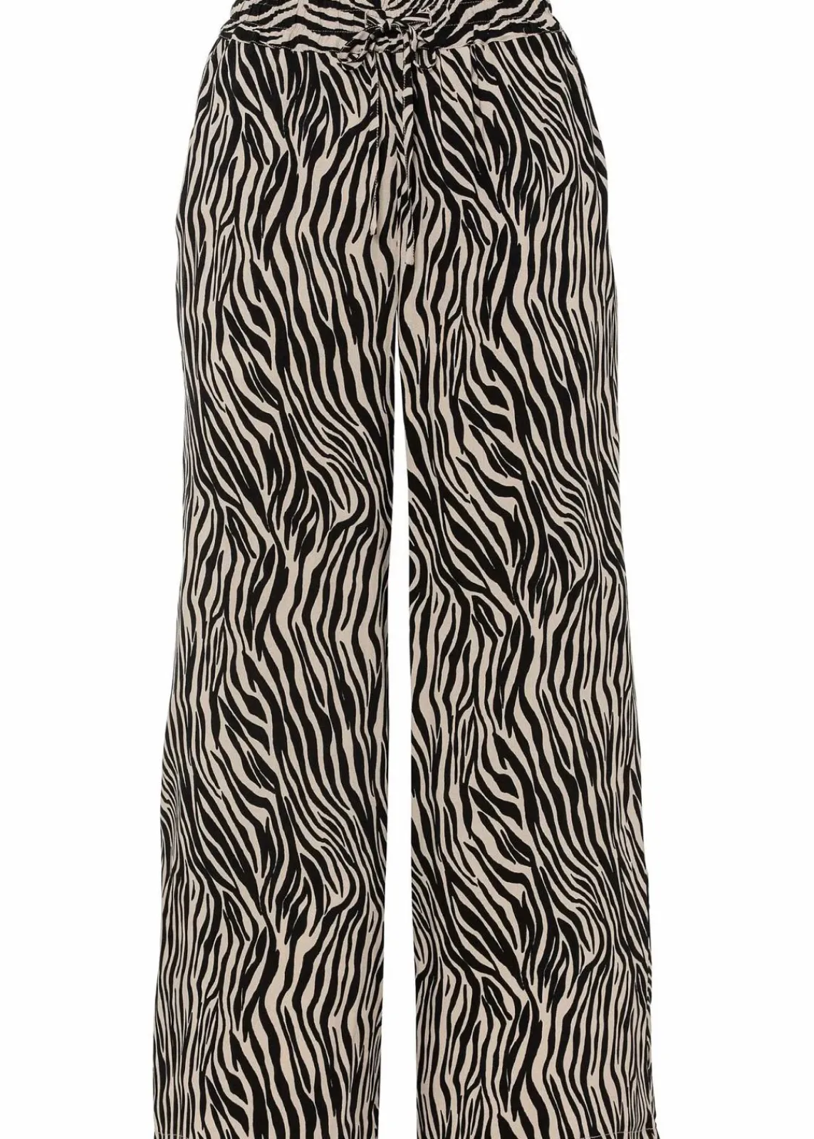 bonprix Bekleidung·Kleider|Hosen^Culotte aus fließender Viskose schwarz/sand zebra bedruckt