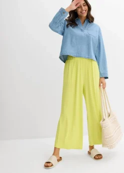bonprix Nachhaltigere Materialien|Hosen^Culotte aus fließender Viskose zitrusgelb