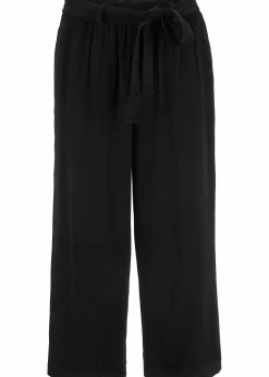 bonprix Bekleidung·Kleider|Hosen^Culotte aus fließender Viskose schwarz