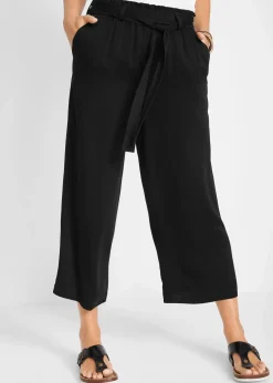 bonprix Bekleidung·Kleider|Hosen^Culotte aus fließender Viskose schwarz