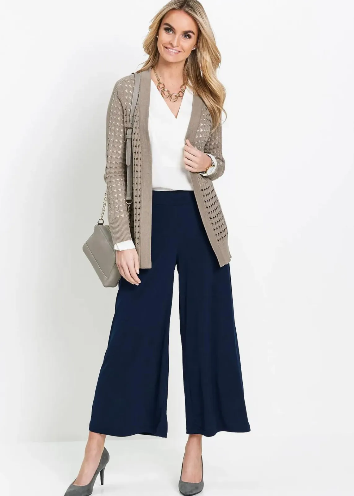 bonprix Nachhaltigere Materialien|Hosen^Culotte aus Jersey dunkelblau