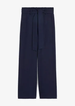 bonprix Hosen|Bekleidung·Kleider^Culotte aus luftigem Leinen-Mix dunkelblau
