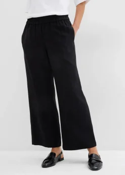 bonprix Hosen|Bekleidung·Kleider^Culotte aus softem Viskose-Mix schwarz