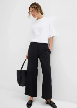 bonprix Hosen|Bekleidung·Kleider^Culotte aus softem Viskose-Mix schwarz