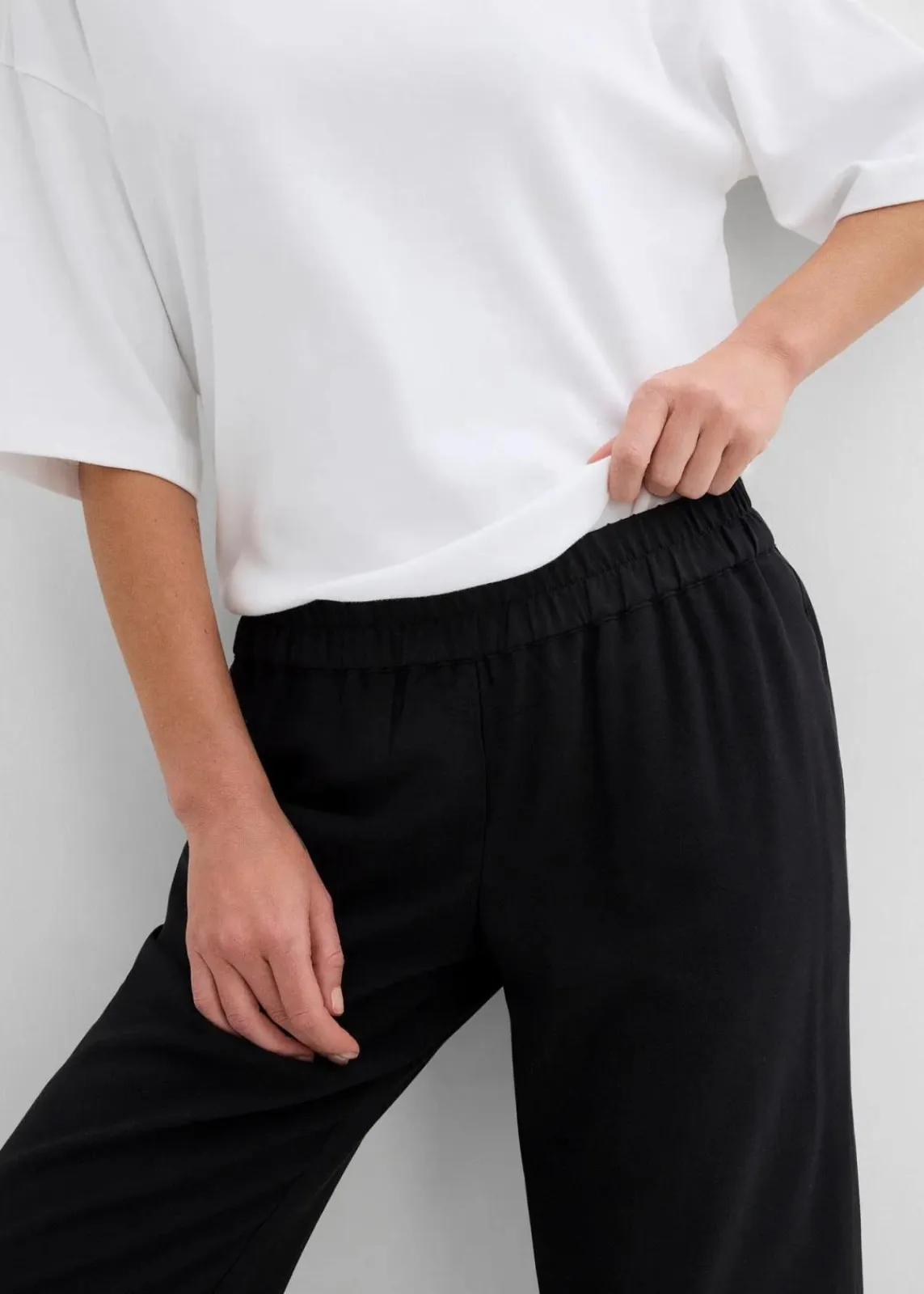 bonprix Hosen|Bekleidung·Kleider^Culotte aus softem Viskose-Mix schwarz
