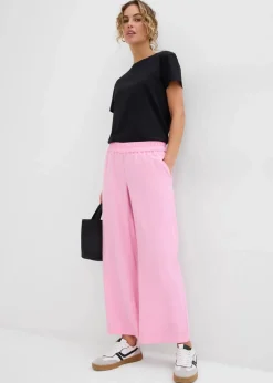 bonprix Bekleidung·Kleider|Hosen^Culotte aus softem Viskose-Mix rosa