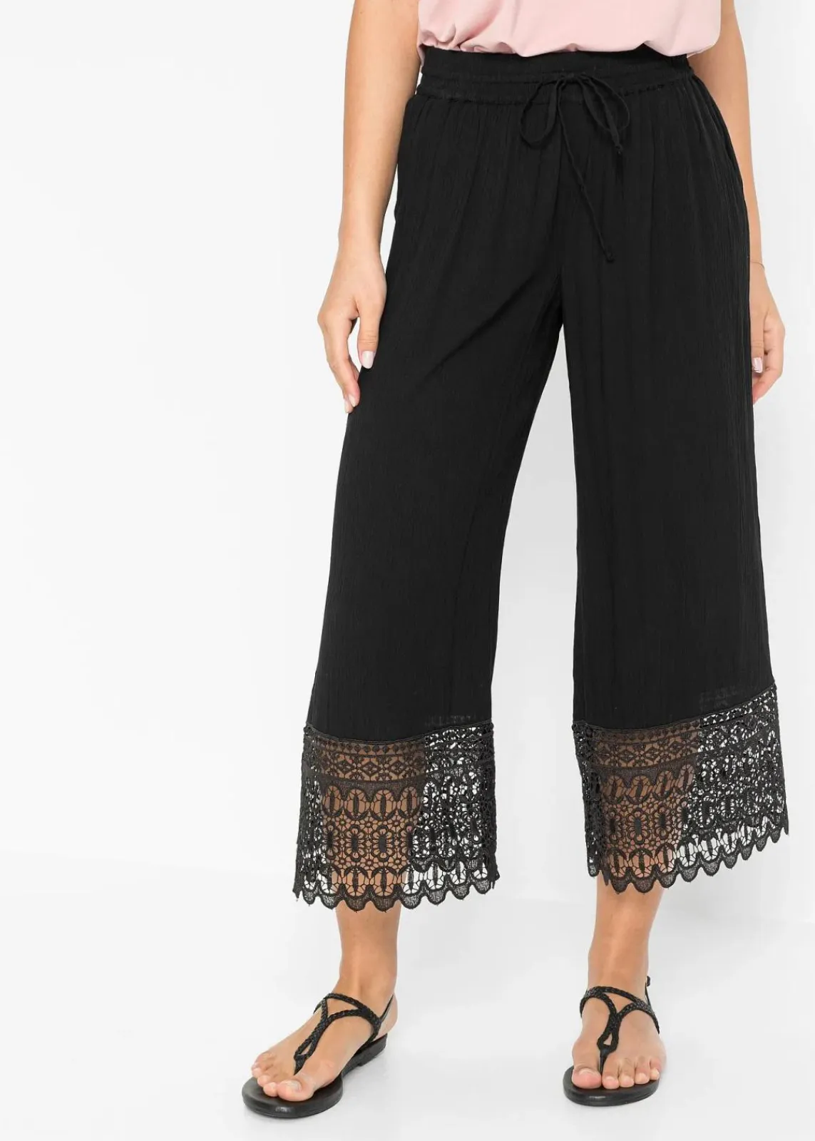 bonprix Bekleidung·Kleider|Hosen^Culotte aus Viskose schwarz