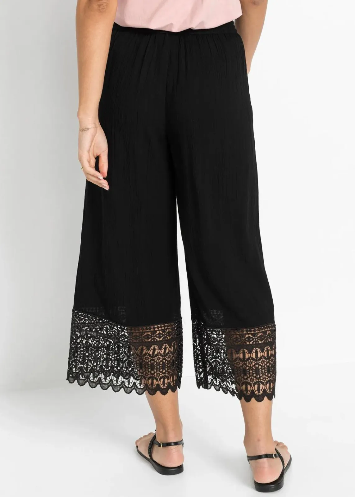 bonprix Bekleidung·Kleider|Hosen^Culotte aus Viskose schwarz
